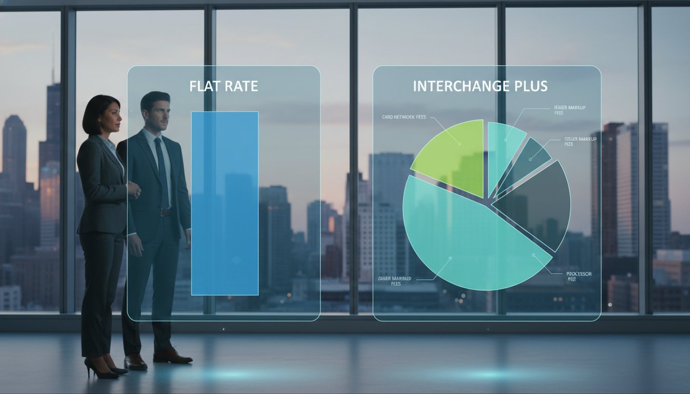 Flat Rate vs. Interchange Plus Pricing: Which Is Better in 2026? – Hero Image Flat Rate vs. Interchange Plus Pricing: Which Is Better in 2026?