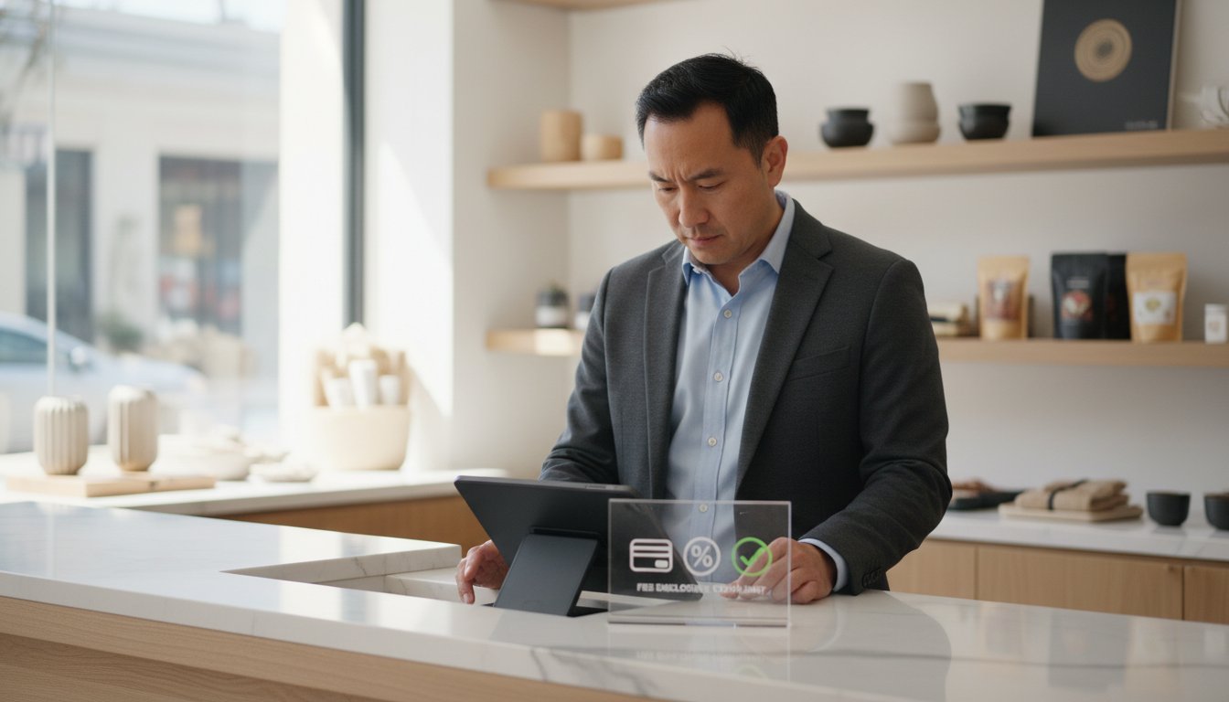 Compliant Surcharge Signage Requirements: The 2026 Merchant Guide – Hero Image Compliant Surcharge Signage Requirements: The 2026 Merchant Guide